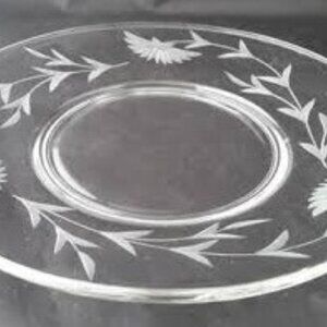 Vintage Collectible Princess House Decorative Crystal 8” Plate